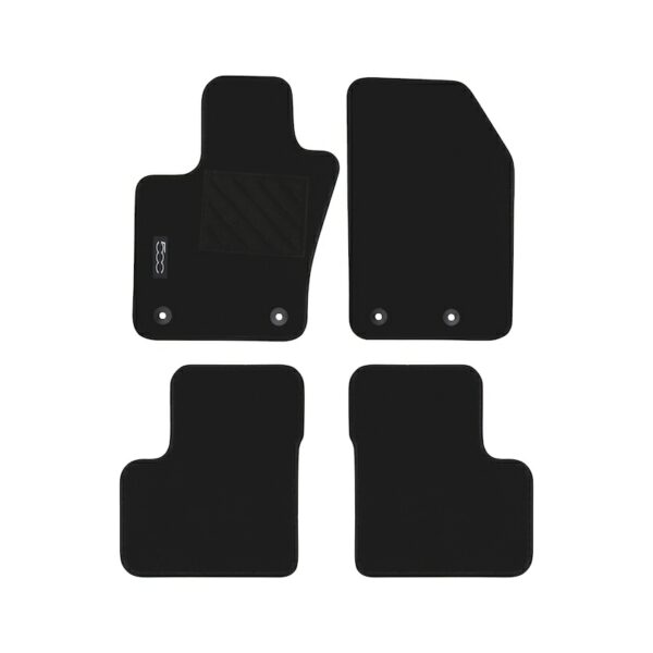 Kit 4 Tappetini Per Fiat 500X (dal 2015), Con Logo Ricamato
