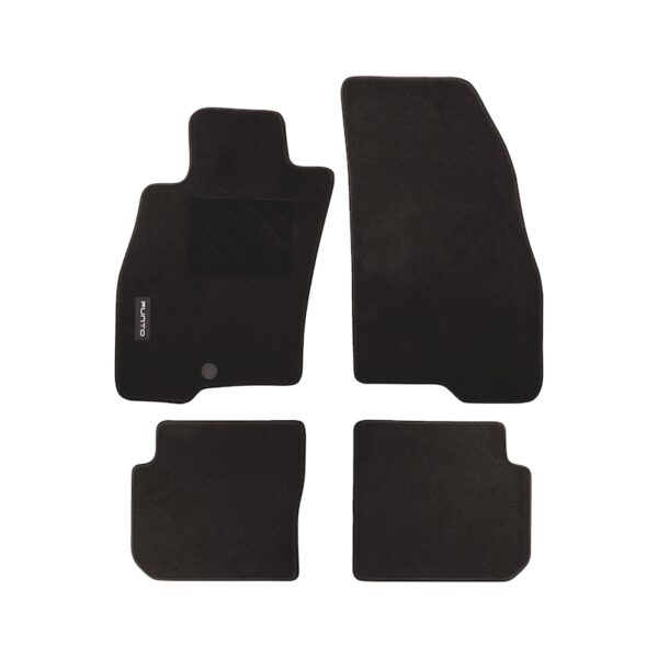Kit 4 Tappetini Per Fiat Nuova Punto (2012-2013), Con Logo Ricamato
