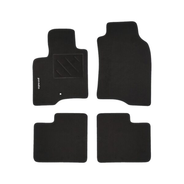 Kit 4 Tappetini Per Fiat Nuova Panda (2012-2016), Con Logo Ricamato